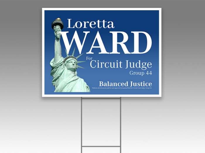 corrugated plastic campaign yard sign